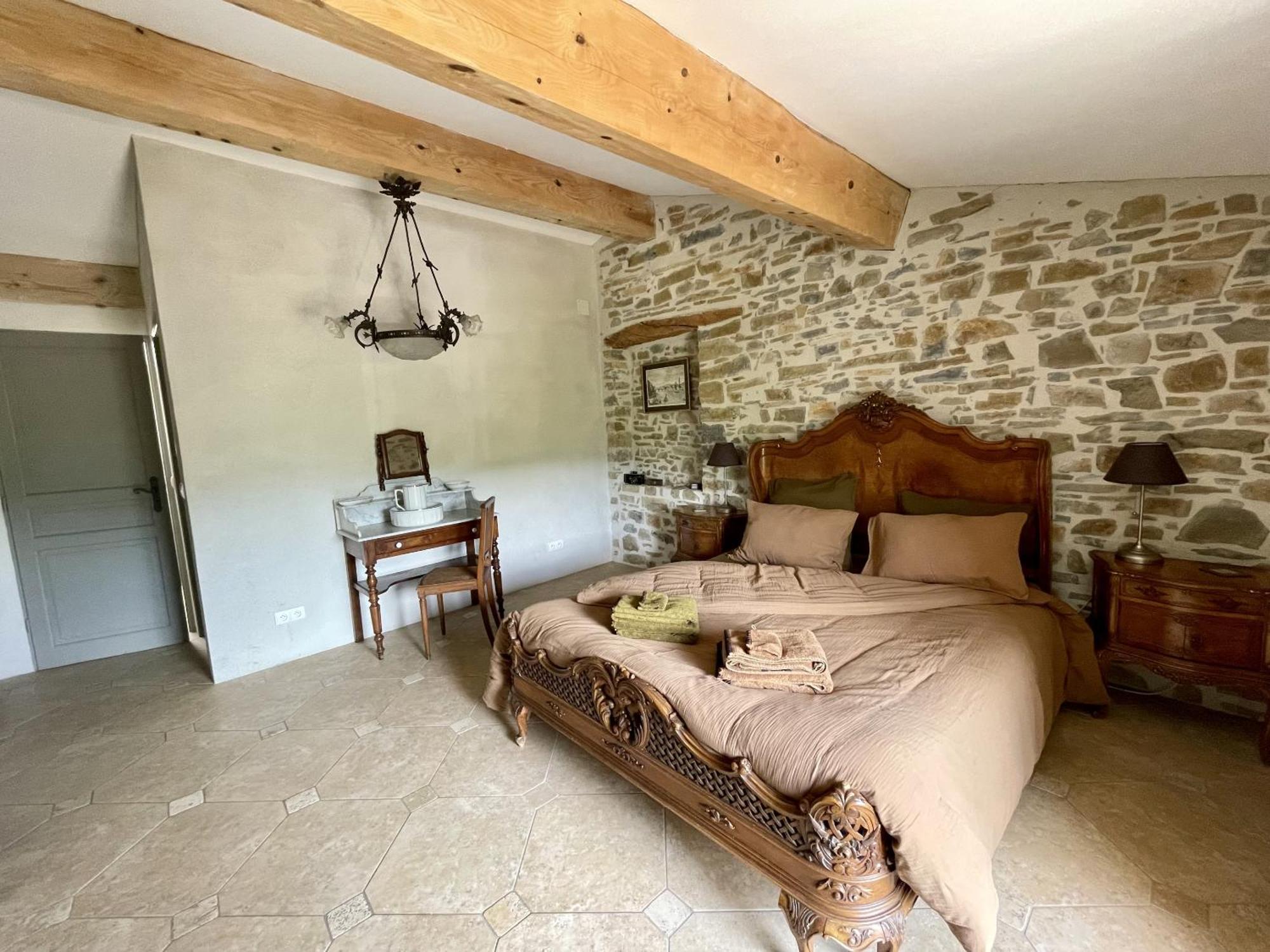 Le Domaine de La Tuilerie - Gite de charme en bord de riviere avec piscine Servies-en-Val Chambre photo